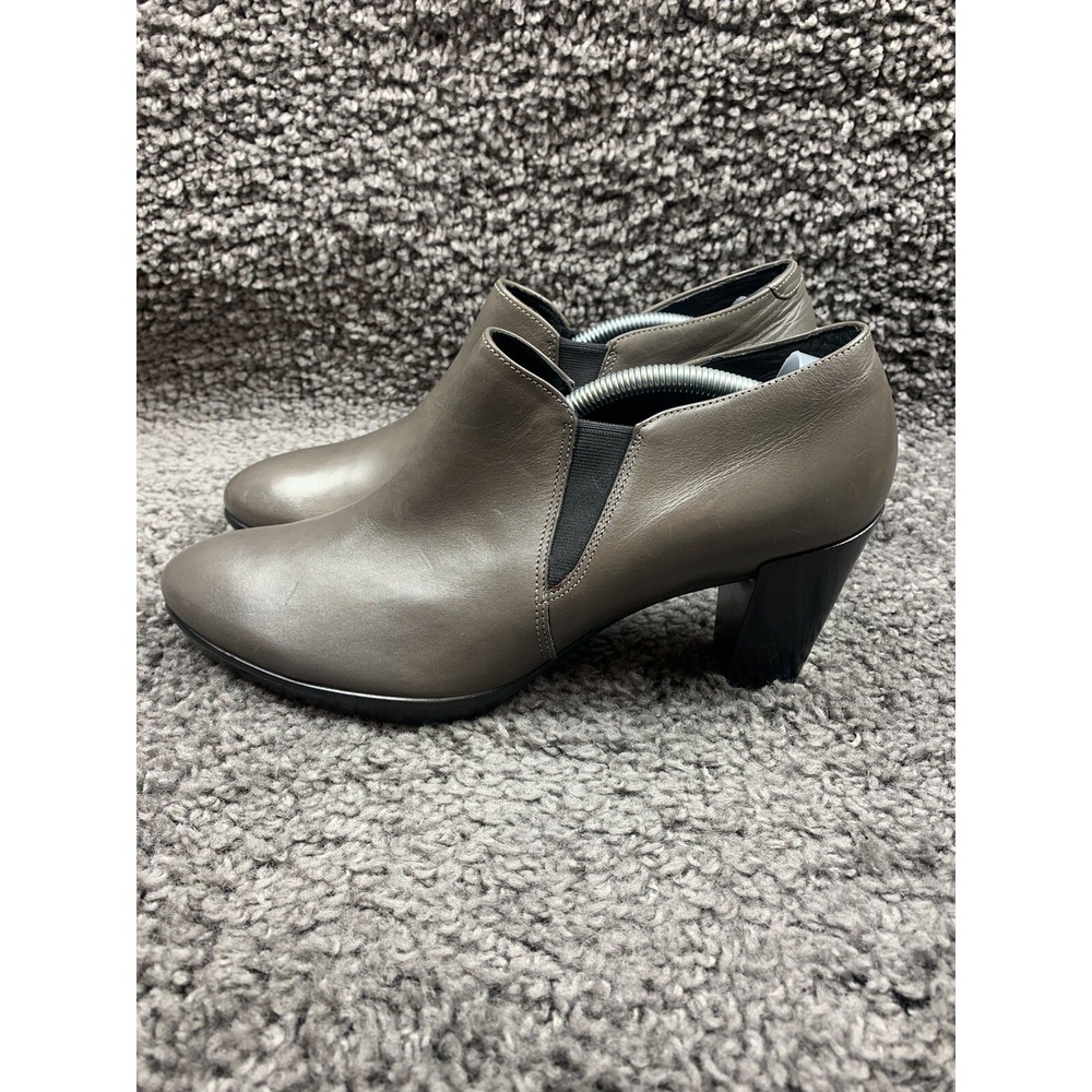 ECCO Low Cut Boots Brown Leather Pull On Boots Women Sz 42 US 11-11.5